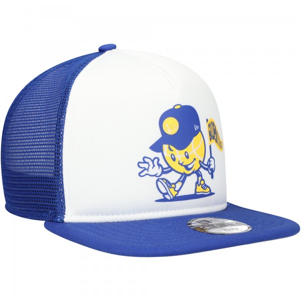 Бейсболка Golden State Warriors New Era Youth Court Sport Mascot 9FIFTY - White/Royal