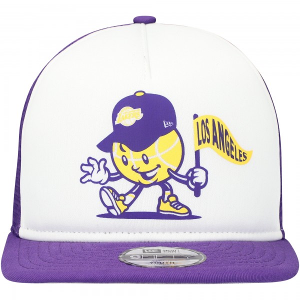 Бейсболка Los Angeles Lakers New Era Youth Court Sport Mascot 9FIFTY - White/Purple