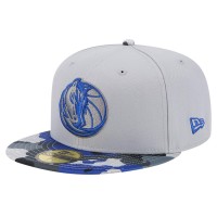 Бейсболка Dallas Mavericks New Era Active Color Camo Visor 59FIFTY - Gray