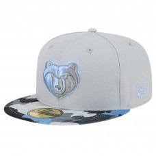 Бейсболка Memphis Grizzlies New Era Active Color Camo Visor 59FIFTY - Gray