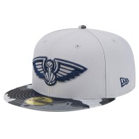 Бейсболка New Orleans Pelicans New Era Gray Active Color Camo Visor 59FIFTY
