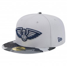Бейсболка New Orleans Pelicans New Era Gray Active Color Camo Visor 59FIFTY
