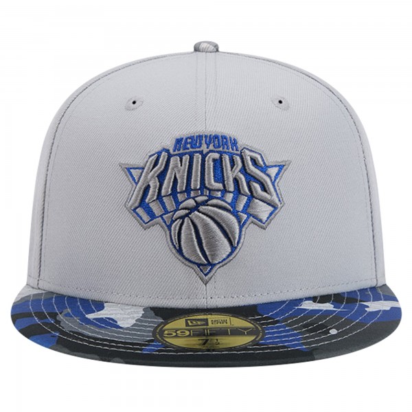 Бейсболка New York Knicks New Era Active Color Camo Visor 59FIFTY - Gray