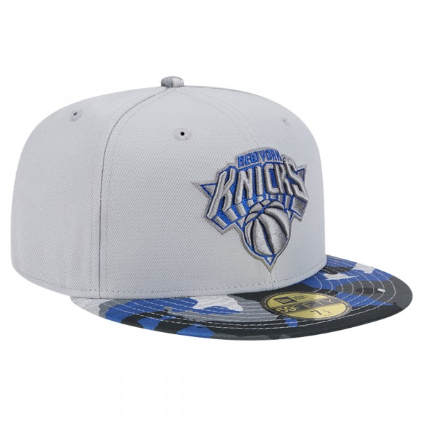 Бейсболка New York Knicks New Era Active Color Camo Visor 59FIFTY - Gray