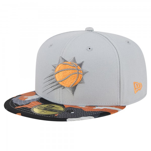 Бейсболка Phoenix Suns New Era Gray Active Color Camo Visor 59FIFTY