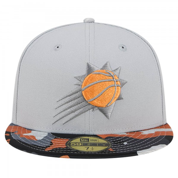 Бейсболка Phoenix Suns New Era Gray Active Color Camo Visor 59FIFTY