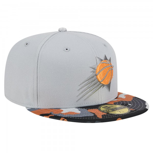 Бейсболка Phoenix Suns New Era Gray Active Color Camo Visor 59FIFTY