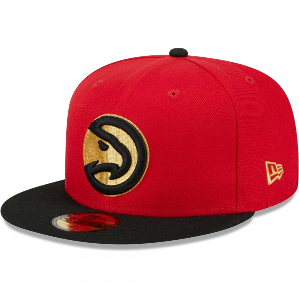 Бейсболка Atlanta Hawks New Era Gameday Gold Pop Stars 59FIFTY - Red/Black