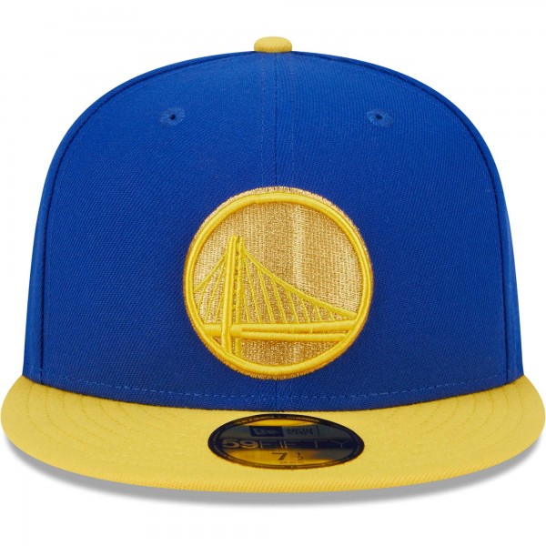 Бейсболка Golden State Warriors New Era Gameday Gold Pop Stars 59FIFTY - Royal/Gold