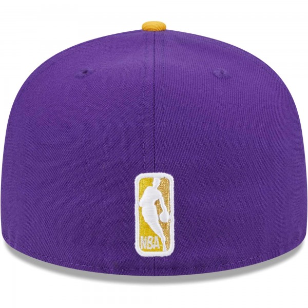 Бейсболка Los Angeles Lakers New Era Purple/Gold Gameday Gold Pop Stars 59FIFTY