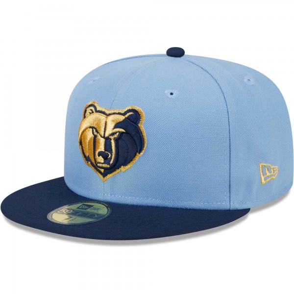 Бейсболка Memphis Grizzlies New Era Gameday Gold Pop Stars 59FIFTY - Light Blue/Navy