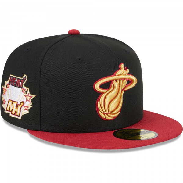 Бейсболка Miami Heat New Era Black/Red Gameday Gold Pop Stars 59FIFTY