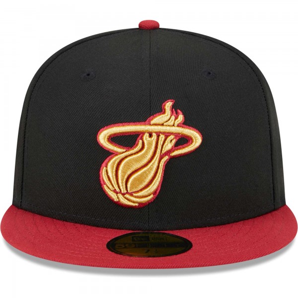 Бейсболка Miami Heat New Era Black/Red Gameday Gold Pop Stars 59FIFTY
