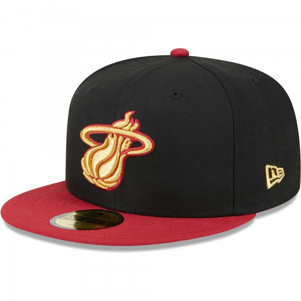 Бейсболка Miami Heat New Era Black/Red Gameday Gold Pop Stars 59FIFTY