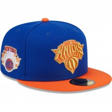 New York Knicks New Era Gameday Gold Pop Stars 59FIFTY Fitted Hat - Blue/Orange
