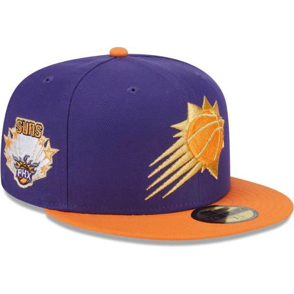Бейсболка Phoenix Suns New Era Purple/Orange Gameday Gold Pop Stars 59FIFTY