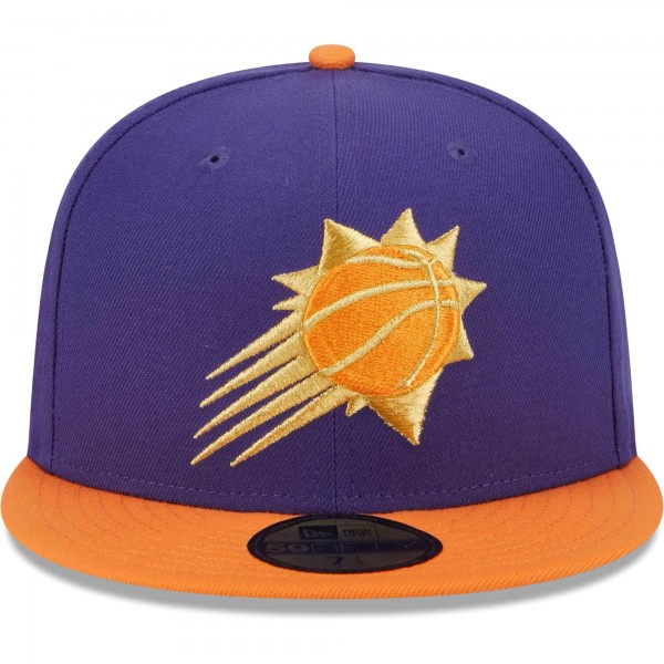 Бейсболка Phoenix Suns New Era Purple/Orange Gameday Gold Pop Stars 59FIFTY