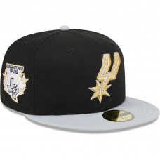 Бейсболка San Antonio Spurs New Era Gameday Gold Pop Stars 59FIFTY - Black/Gray