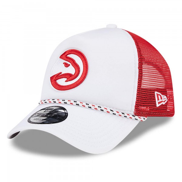 Бейсболка Atlanta Hawks New Era Court Sport Foam A-Frame 9FORTY - White/Red