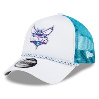 Бейсболка Charlotte Hornets New Era Court Sport Foam A-Frame 9FORTY - White/Teal