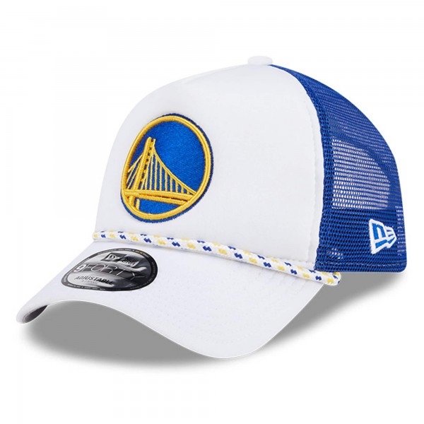 Бейсболка Golden State Warriors New Era Court Sport Foam A-Frame 9FORTY - White/Royal