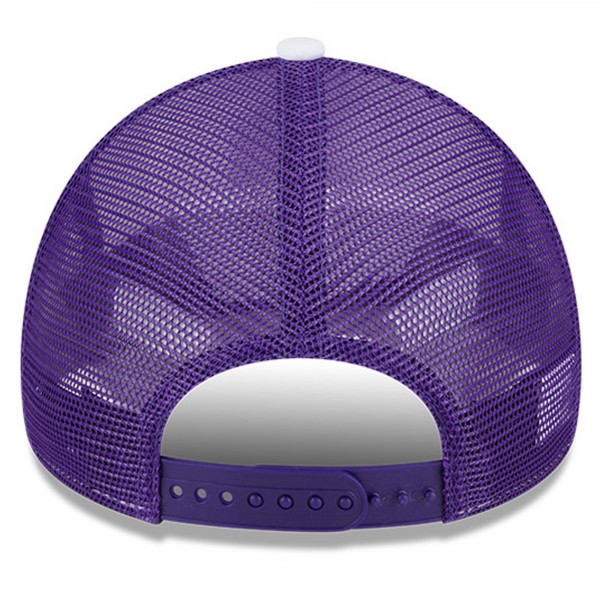 Бейсболка Los Angeles Lakers New Era Court Sport Foam A-Frame 9FORTY - White/Purple