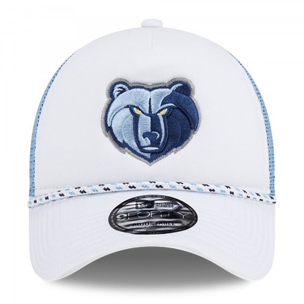 Бейсболка Memphis Grizzlies New Era Court Sport Foam A-Frame 9FORTY - White/Light Blue