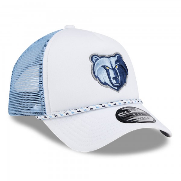 Бейсболка Memphis Grizzlies New Era Court Sport Foam A-Frame 9FORTY - White/Light Blue