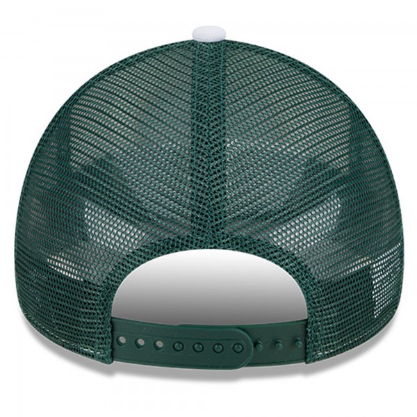 Бейсболка Milwaukee Bucks New Era White/Hunter Green Court Sport Foam A-Frame 9FORTY
