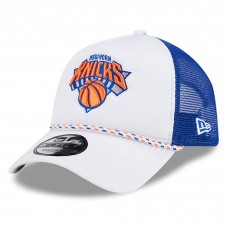 Бейсболка New York Knicks New Era Court Sport Foam A-Frame 9FORTY - White/Blue