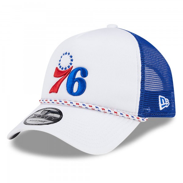 Бейсболка Philadelphia 76ers New Era White/Royal Court Sport Foam A-Frame 9FORTY