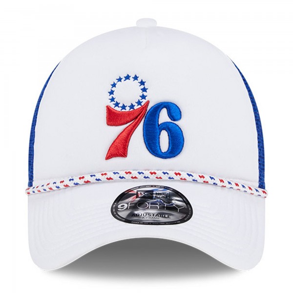 Бейсболка Philadelphia 76ers New Era White/Royal Court Sport Foam A-Frame 9FORTY