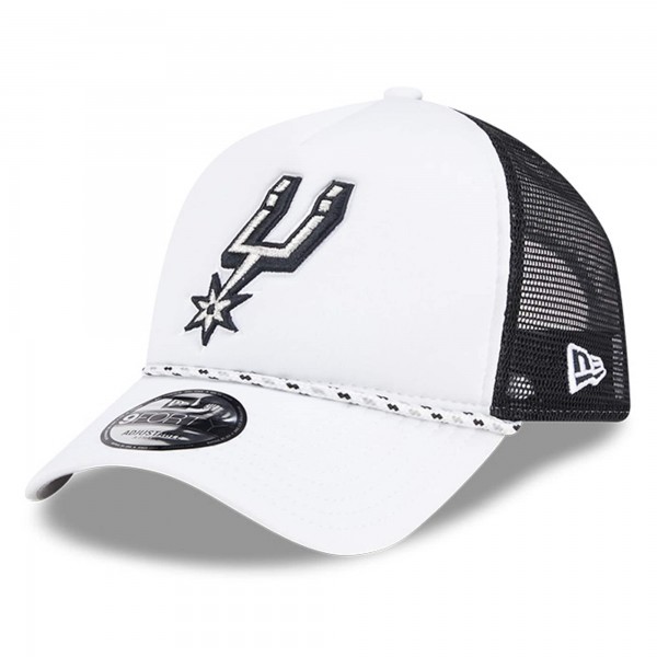 Бейсболка San Antonio Spurs New Era Court Sport Foam A-Frame 9FORTY - White/Black