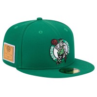 Бейсболка Boston Celtics New Era Court Sport Leather Applique 59FIFTY - Kelly Green