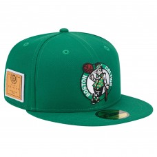 Бейсболка Boston Celtics New Era Court Sport Leather Applique 59FIFTY - Kelly Green