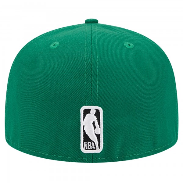 Бейсболка Boston Celtics New Era Court Sport Leather Applique 59FIFTY - Kelly Green