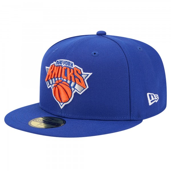 Бейсболка New York Knicks New Era Court Sport Leather Applique 59FIFTY - Blue