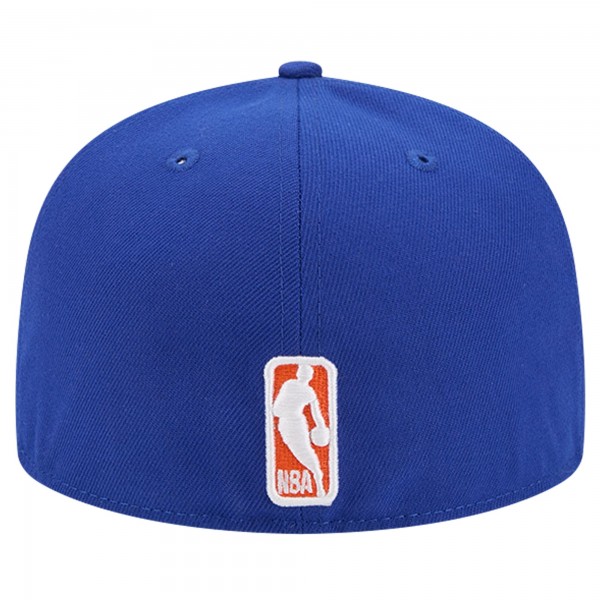 Бейсболка New York Knicks New Era Court Sport Leather Applique 59FIFTY - Blue