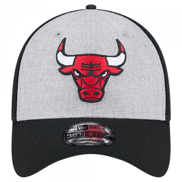 Бейсболка Chicago Bulls New Era Two-Tone 39THIRTY - Heather Gray/Black