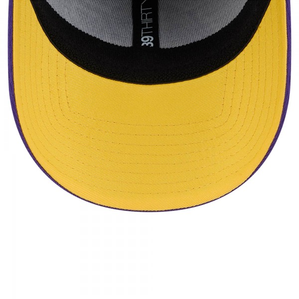 Бейсболка Los Angeles Lakers New Era Two-Tone 39THIRTY- Heather Gray/Purple