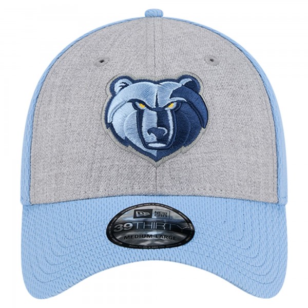 Бейсболка Memphis Grizzlies New Era Two-Tone 39THIRTY - Heather Gray/Light Blue