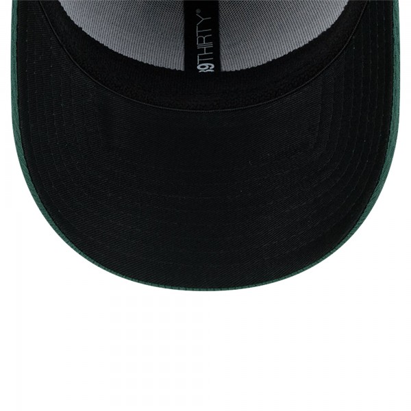 Бейсболка Milwaukee Bucks New Era Heather Gray/Hunter Green Two-Tone 39THIRTY