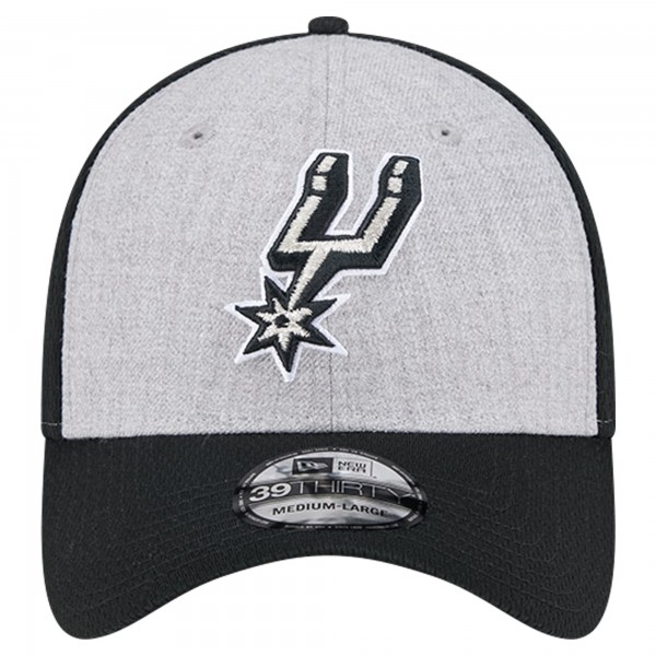 Бейсболка San Antonio Spurs New Era Two-Tone 39THIRTY- Heather Gray/Black