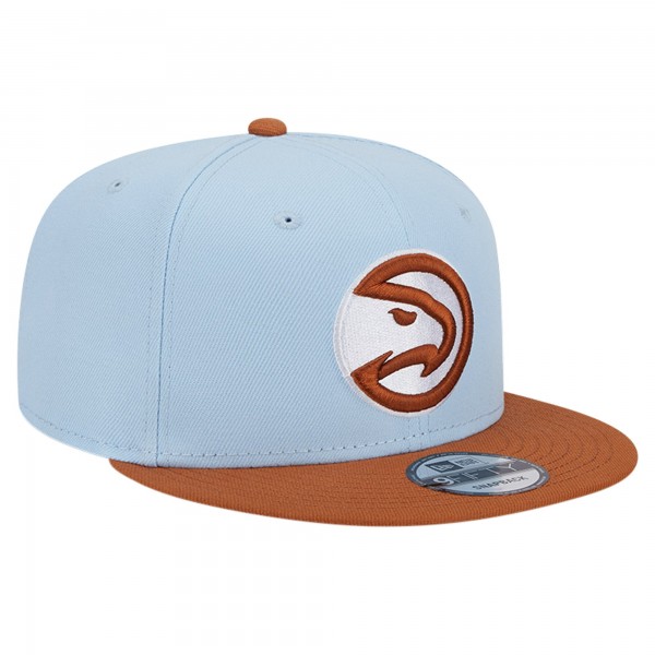 Бейсболка Atlanta Hawks New Era 2-Tone Color Pack 9FIFTY - Light Blue/Brown
