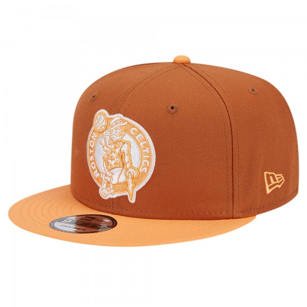 Бейсболка Boston Celtics New Era 2-Tone Color Pack 9FIFTY - Brown/Orange