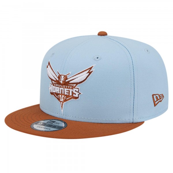 Бейсболка Charlotte Hornets New Era 2-Tone Color Pack 9FIFTY - Light Blue/Brown