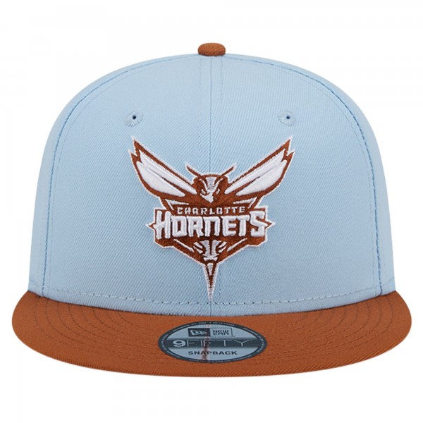 Бейсболка Charlotte Hornets New Era 2-Tone Color Pack 9FIFTY - Light Blue/Brown