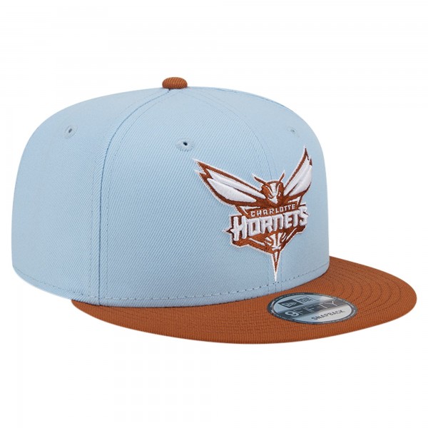 Бейсболка Charlotte Hornets New Era 2-Tone Color Pack 9FIFTY - Light Blue/Brown