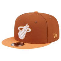 Бейсболка Miami Heat New Era Brown/Orange 2-Tone Color Pack 9FIFTY