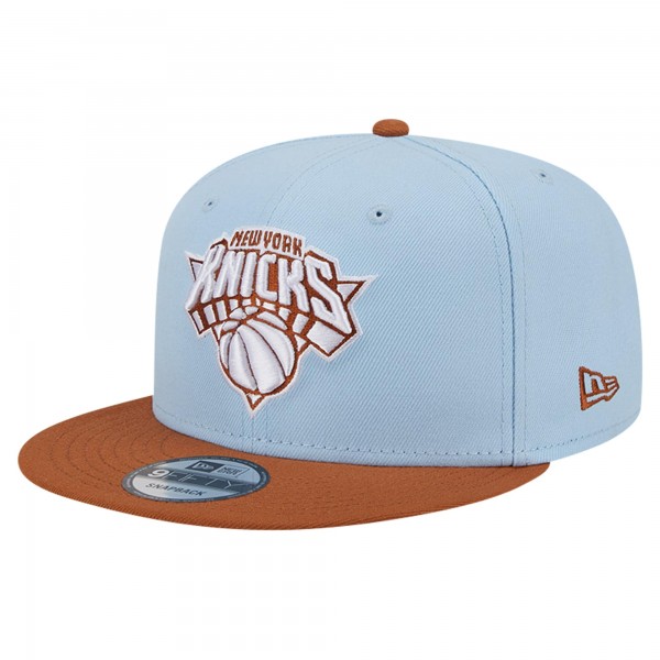 Бейсболка New York Knicks New Era 2-Tone Color Pack 9FIFTY - Light Blue/Brown